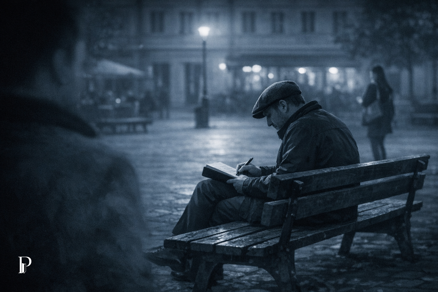 Soglia visiva per La panchina e il controllo sociale, costruita per accompagnare il racconto in Casa Creativa