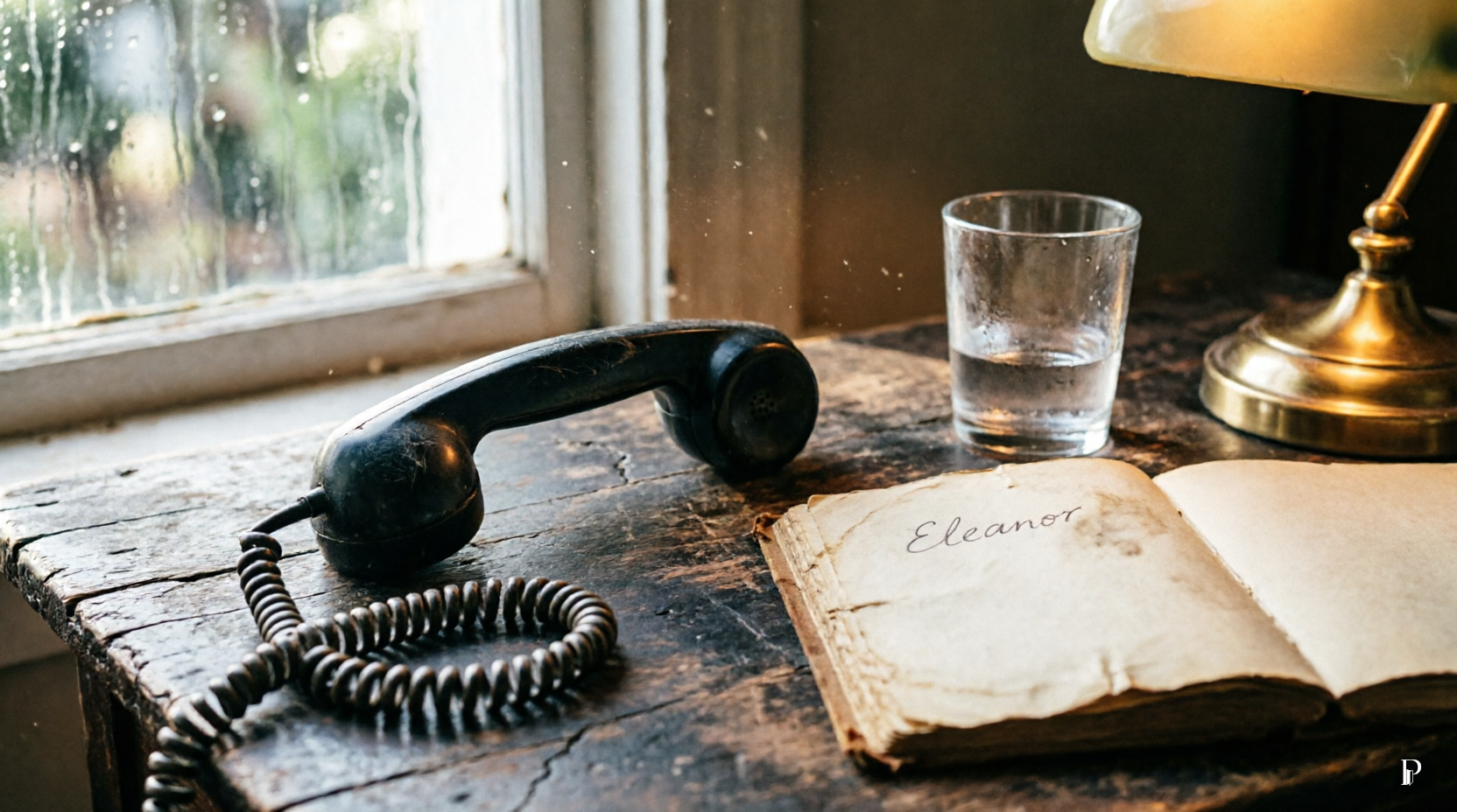 Soglia visiva per Il telefono taciturno, costruita per accompagnare il racconto in Casa Creativa