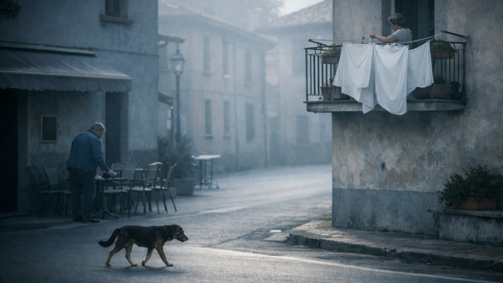 Soglia visiva per La mattina senza fretta, costruita per accompagnare il racconto in Casa Creativa
