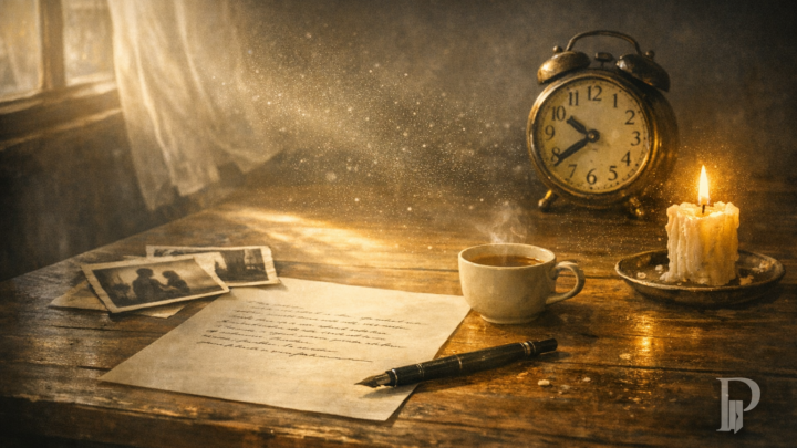 Soglia visiva per Lettera al tempo che resta, costruita per accompagnare il racconto in Casa Creativa