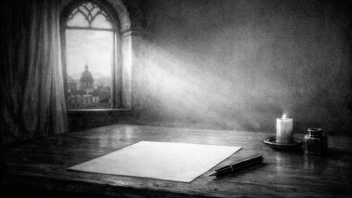 Soglia visiva per Lettera alle parole mai nate, costruita per accompagnare il racconto in Casa Creativa