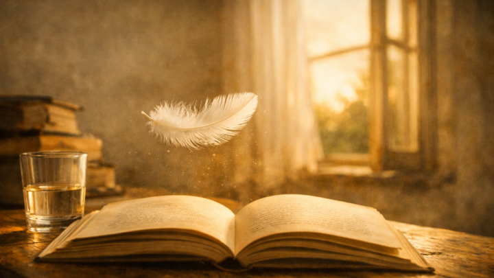 Soglia visiva per Lettera sull’invisibile, costruita per accompagnare il racconto in Casa Creativa