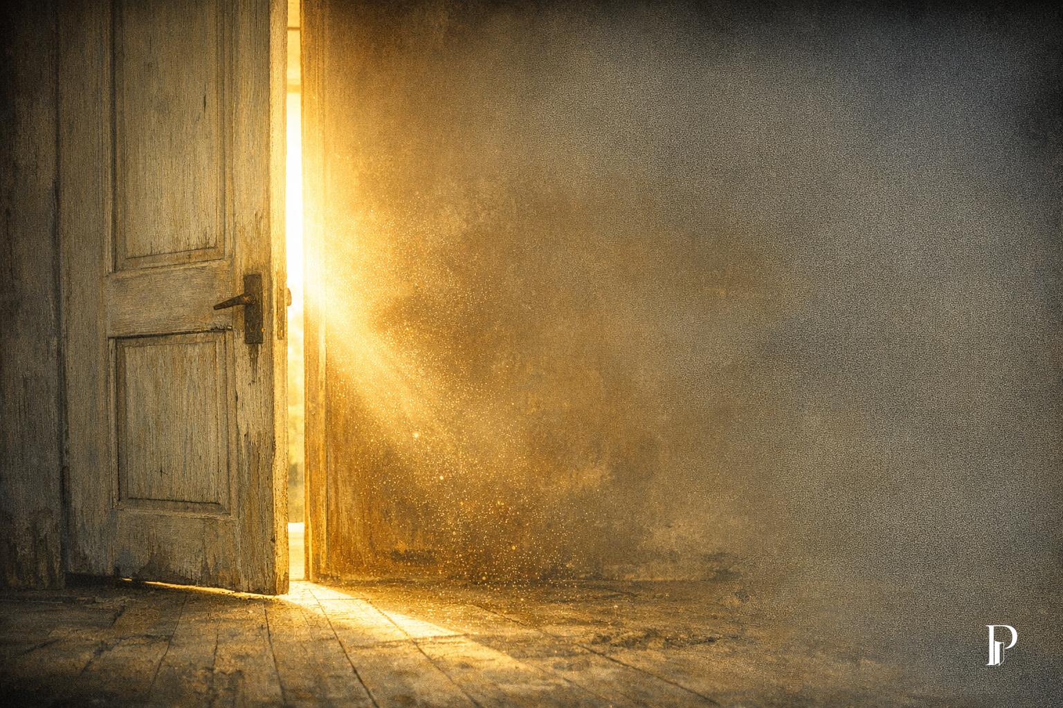 Soglia visiva per Soglia di luce, costruita per accompagnare il racconto in Casa Creativa