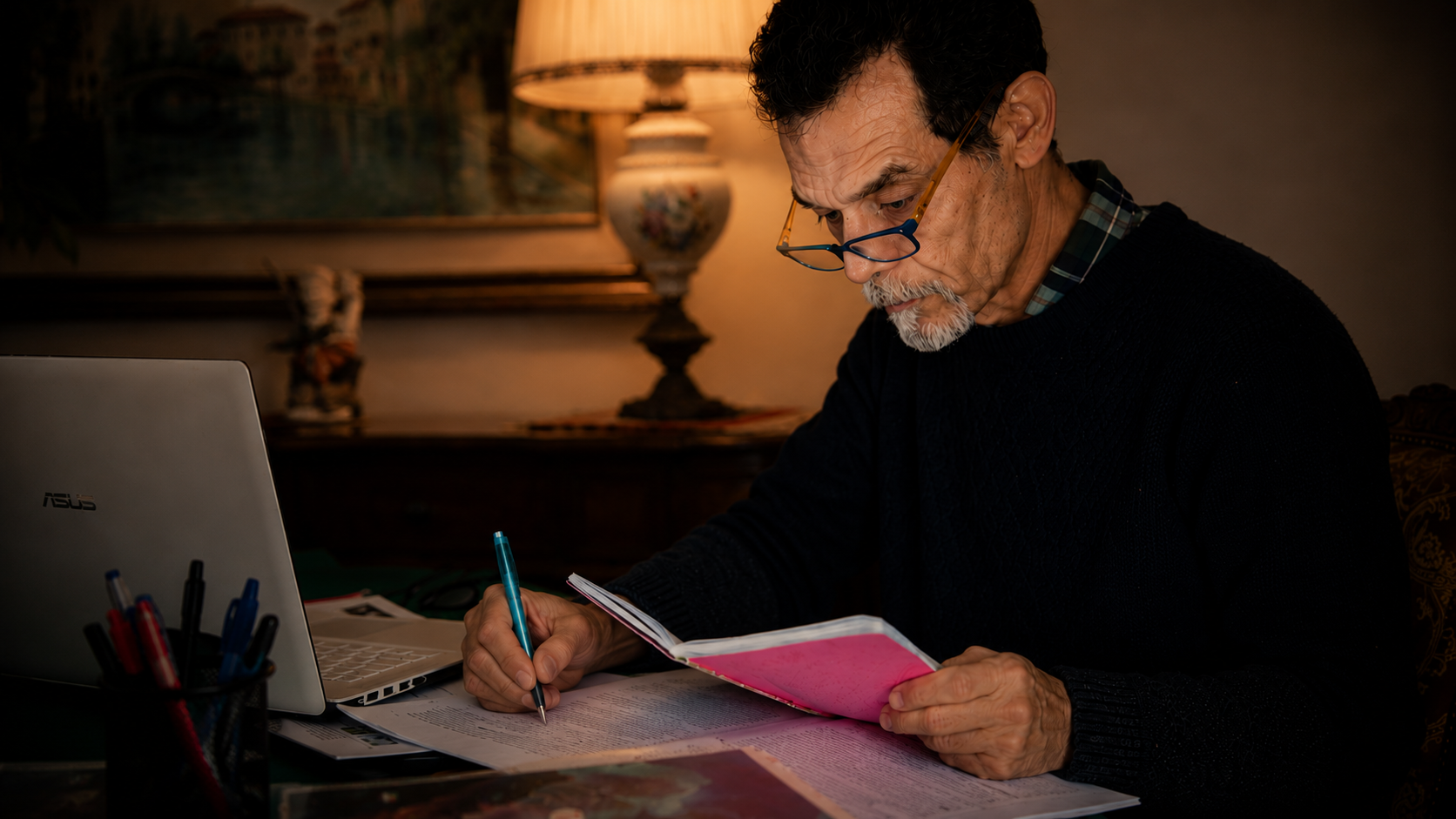 Soglia visiva per Scegliere cosa scrivere, costruita per accompagnare il racconto in Casa Creativa