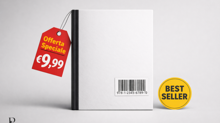Libro bianco con etichetta rossa Offerta speciale €9,99 e bollino Bestseller