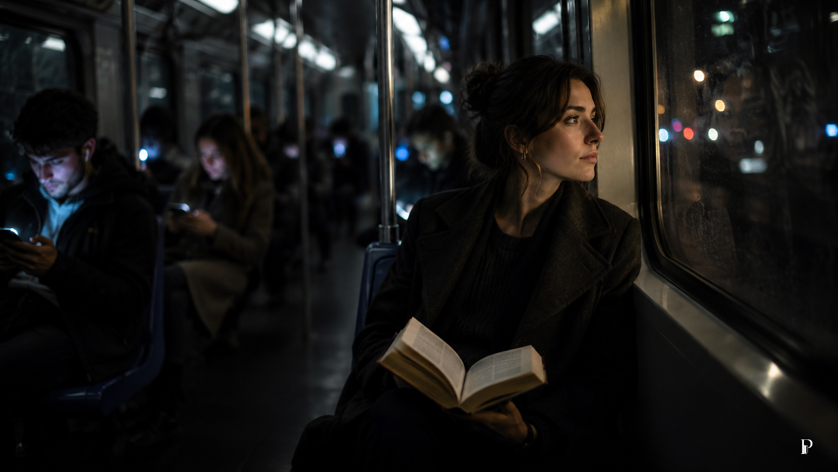 Soglia visiva per Leggere di più, leggere meno, costruita per accompagnare il racconto in Casa Creativa