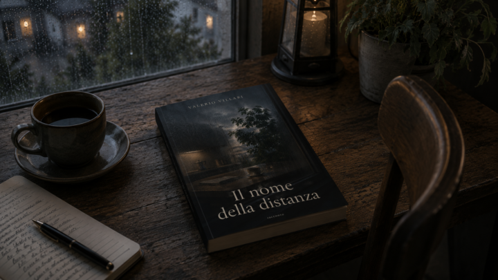 Soglia visiva per Il nome della distanza, costruita per accompagnare il racconto in Casa Creativa