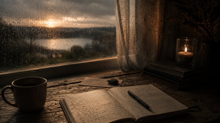 Soglia visiva per Scrivere per respirare, costruita per accompagnare il racconto in Casa Creativa