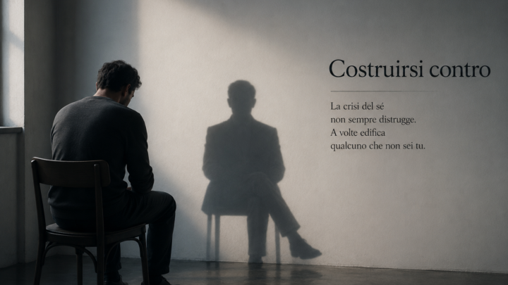 Soglia visiva per Costruirsi contro, costruita per accompagnare il racconto in Casa Creativa