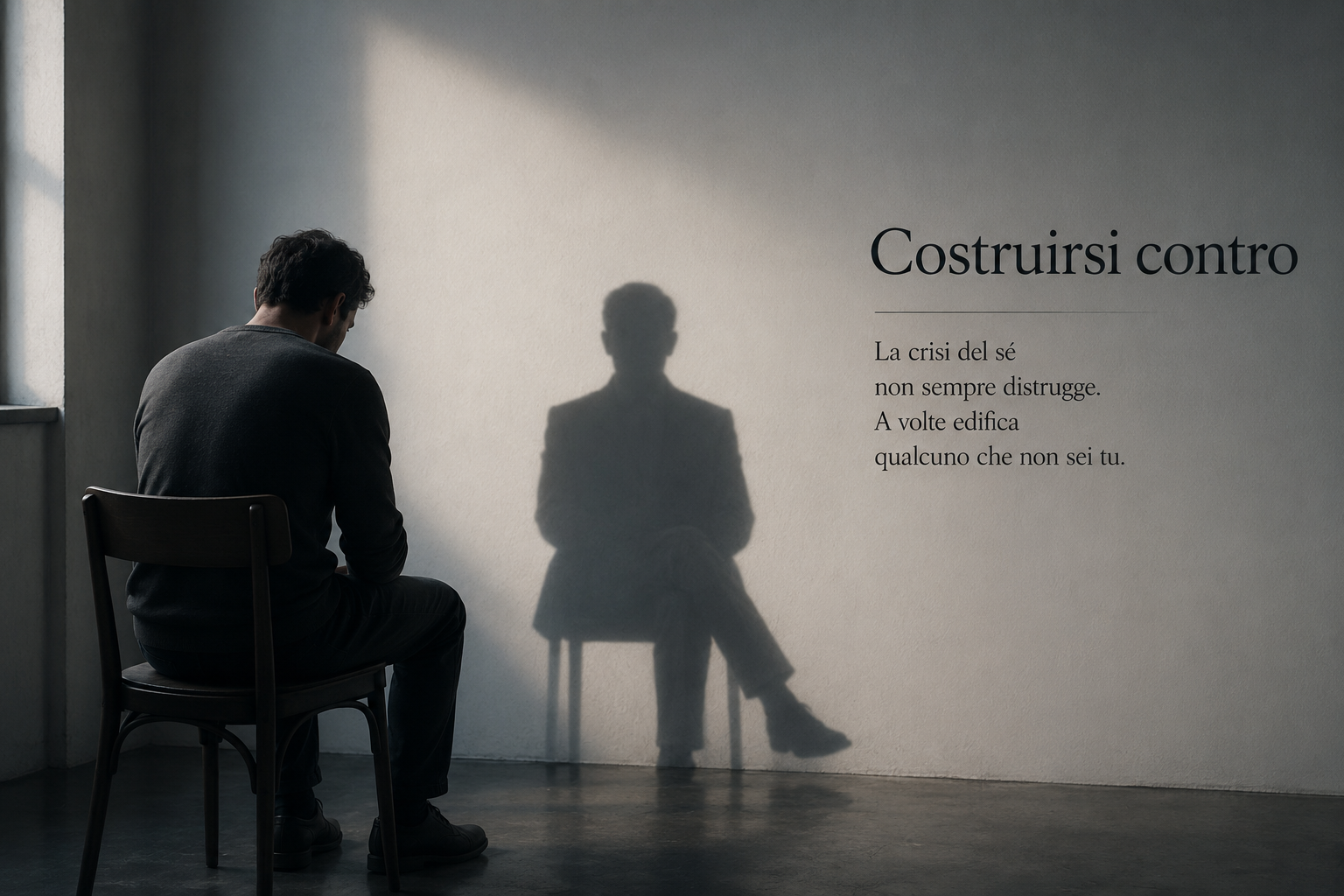 Soglia visiva per Costruirsi contro, costruita per accompagnare il racconto in Casa Creativa