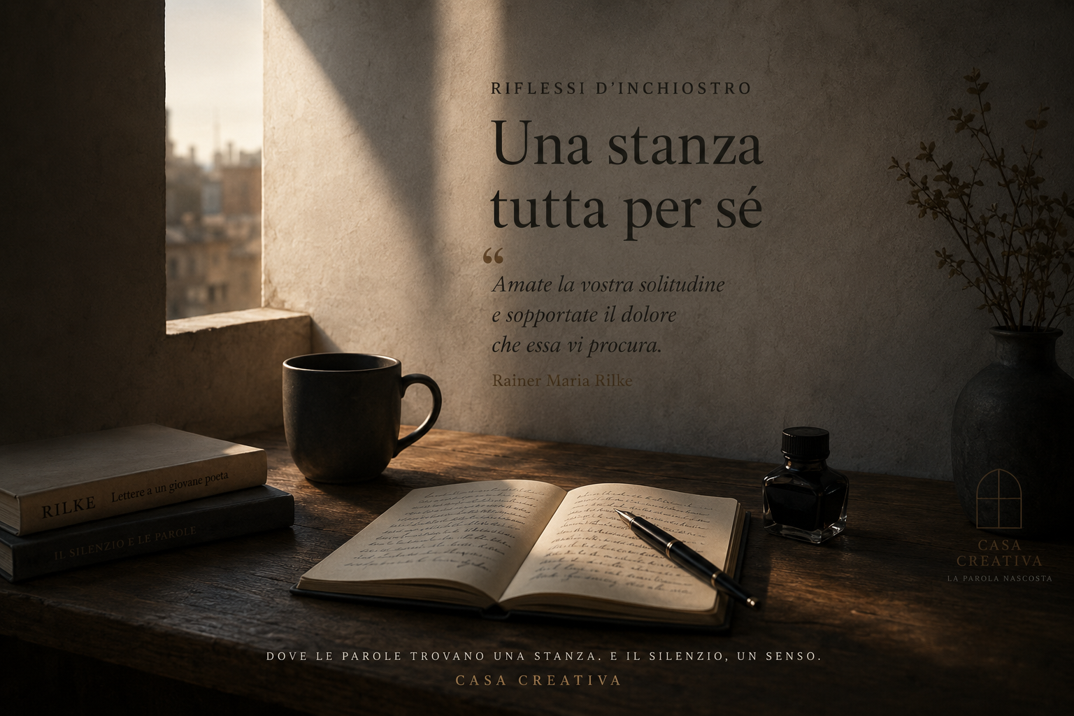 Soglia visiva per Amare la propria solitudine, costruita per accompagnare il racconto in Casa Creativa